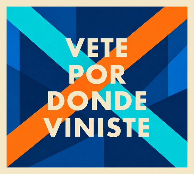Vete por donde viniste — anverso de la postal