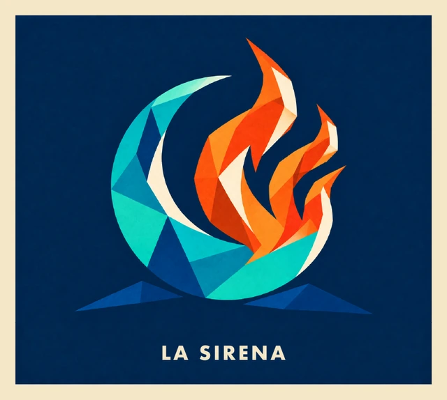 La sirena — anverso de la postal
